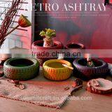 Cement Round Tire Shaped Vintage Wholesale Cigar Ashtray thumbnail-2