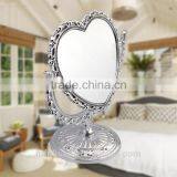 Plastic Frame Heart-shaped Double Sides Mirror High Quality Free Standing Table /desktop Mirror thumbnail-4