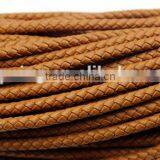 100% Handmade Weave 4mm Diameter Green Real Leather Cord thumbnail-4