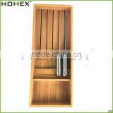 Bamboo space save kitchen knife storage holder Homex BSCI/Factory
