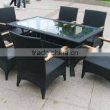 Rattan Outdoor/living Room Furniture PE Rattan Dining Sets for 6 Persons thumbnail-3
