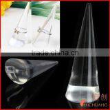 High Quality Cone Shape Acrylic Transparent Clear Jewellery Ring Display Holder Stand thumbnail-1