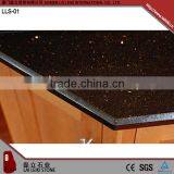 Strict Process Polished Black Galaxy Granite Countertop thumbnail-5