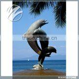 Outdoor Decoration Large Bronze Dolphin Sculpture thumbnail-1