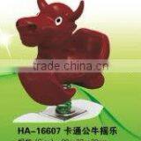 (HA-16607) WHOLESALE EXCELLENT QUALITY AMUSEMENT PARK OUTDOOR ROCKING HORSE ,VARIOUS COLOR KIDS GARDEN TOY ROCKING HORSE thumbnail-1