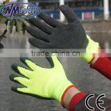 NMSAFETY 10 Gauge Working Gloves Warm Hiviz Yellow Knitted Liner Latex Coated Safety Gloves thumbnail-1