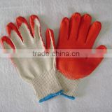 Cotton string knitted latex coated gloves