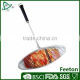 Outdoor Camping Heat Resistance Portable BBQ Fish Grill Wire Meshes thumbnail-1