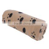 Cute Pet Puppy Dog Cat Blanket Paw Prints Soft Warm Fleece Mat Bed Cover (Color: Gray(S,M), Light Brown(L) ) thumbnail-4