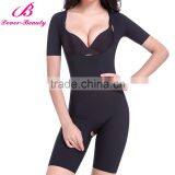Sexy Black and Nude Body Shaper Short Sleeve Slimming Body Corset With Material Picture thumbnail-2