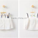 2017 Wholesale Childrens Boutique Clothing Baby Girls Plain White Shirt With Long Sleeve thumbnail-2