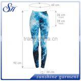 KX017 Polyester Women's Novelty Leggings With Blue Lightning 2017 thumbnail-5