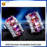 Wholesale Price 925 Sterling Silver Natural Amethyst Earrings Fashion Jewelry Elegent Earrings for Women thumbnail-2