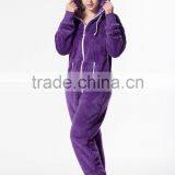 Fleece Warm Bear Onesie Jumpsuit Plain Purple Bear Onesie thumbnail-1
