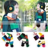 child scarf christmas warming scarf latest design double layler colourful scarf