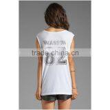 Custom Printing Muscle Tee for Women Sleeveless Muscle Tee for Women thumbnail-3