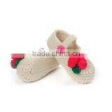 Flower Button Style Free Pattern Crochet Baby Girls Shoes thumbnail-5