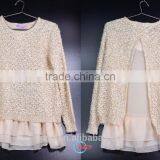 Vogue Striped Knitting Special Yarn Pullover Sweater for Ladies thumbnail-1