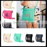 Preppy Style Girls Monogrammed Shoulder Long Strap Bag thumbnail-1
