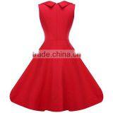 Walson Women Retro Popular Party Dresses Lady Tube Short V-neck Mini Casual Clothing Pinup Hip Hop Vintage Dress thumbnail-2