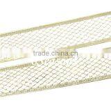 Golden Fabric Satin Ribbon For Christmas Decoration 3.8cm thumbnail-1