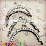 Bronze Metal Sew in Bag Purse Frame Kiss Lock Coin Purse Making thumbnail-3