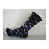 Knitted Argyle Womens Wool Dress Socks , Women Sport Socks For Winter thumbnail-1