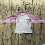 Wholesale baby girls casual shirts boutique kids raglan sleeves cotton shirts children autumn clothes top