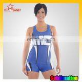 Custom Sublimationed Racer Back Cheerleading Tops thumbnail-1