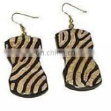 Horn/ Bone Zebra Pattern Fashion Earring