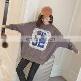 2017 new arrival fashionable stock women hoodie grey hoody fat lady sweatshirt