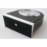 Silent Alarm Clock Leather Table Travel Home Hotel Alarm Clock With Nightlight for Office Bedroom Living Room Decoration thumbnail-3