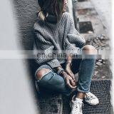 TWOTWINSTYLE Casual Knitting Long Sleeve Turtleneck Warm Thick Pullover Female Sweater thumbnail-4