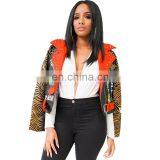 Bomber Jackets for Women 2020 Fall & Winter Hot Style With Rivet and Printing thumbnail-2