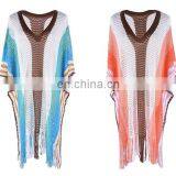 Plus Size Crochet Beach Cover up Knitted Tassel Beach Dress Robe de Plage 2019 Pareo Beach Tunic Bathing Suit Cover Ups Sarong