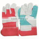 Natural Color WESTERN EUROPE Double Palm Work Gloves Safety Gloves Leather thumbnail-2