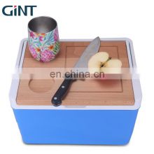 Gint eco friendly Food grade  with wooden lid 11L pu foam  cooler box wholesale OEM insulated outdoor cooler box