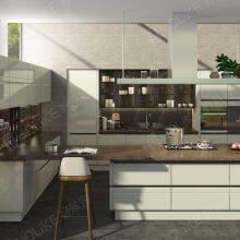 BEIGE PAINTED KITCHEN CABINET thumbnail-1