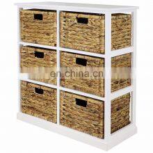 2x3 Storage Unit - 6 Drawer With Seagrass Baskets thumbnail-1