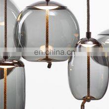Modern Nordic LED Glass Hanging Lamp Art Indoor Modern Glass Ball LED Pendant Lights thumbnail-5