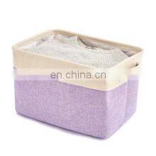 New Japanese Stackable Clothes Storage Fabric Foldable Storage Box Linen Clothes Storage Baskets Box for Household thumbnail-5