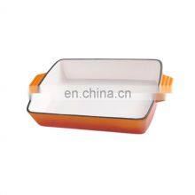 Cast Iron Enamel Rectangle Dish Pan Baking Dish Pan thumbnail-4
