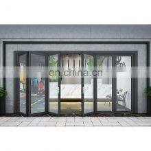 Aluminum Door Revolving Door Aluminum Grille Sound Insulation Glass Sliding Folding Doors for Sale thumbnail-1