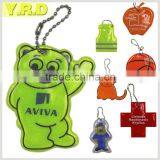 Soft Reflective Safety Keychain Hanger EN13356