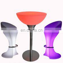 Glowing Cocktail Event Party Wedding Led Bar Tables and Chairs Rechargeable Party Lights Bar Tables Outdoor Furniture