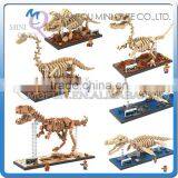 Mini Qute LOZ 6 Styles Jurassic Park Dinosaur Brontosaurus Skeleton Model Plastic Building Block Brick Kids Educational Toy