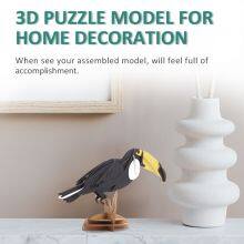 Wholesale Supplier 3D Toucan Cardboard Puzzle Model - DIY Bird Project Kit Arts and Crafts Set for Gift Stationery Toys Shop thumbnail-3