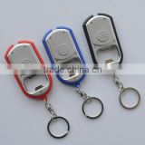Supply cheap Plastic keychain bottle opener with led light for promotion