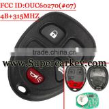 Best quality 3+1 Button Remote Fob Keyless with 315MHz(FCC:OUC60270) for GM #7