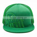 Guangzhou Guangjia Multi Panel Green Half Mesh Plastic Backclosure Custom Snapback thumbnail-2